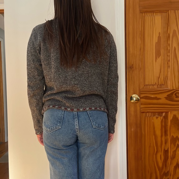 VINTAGE wool rich zip up sweater - Picture 2 of 4